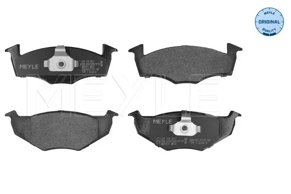 Sapatas do freio dianteiras de disco para Volkswagen Polo (6N2)