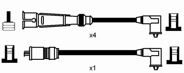 Fios de alta voltagem, kit B369 Bosch