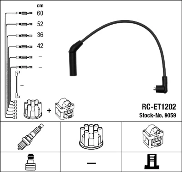 9091921366 Toyota fios de alta voltagem, kit