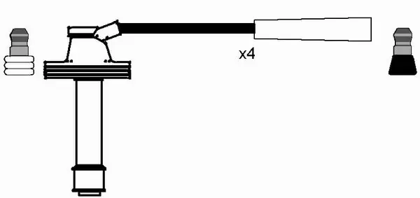 Fios de alta voltagem, kit 8492 NGK