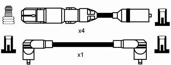 Fios de alta voltagem, kit 7318 NGK