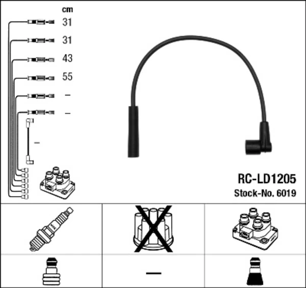 S307 Sentech fios de alta voltagem, kit