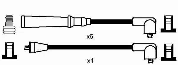 Fios de alta voltagem, kit 5401 NGK