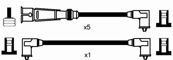 Fios de alta voltagem, kit 0512 NGK