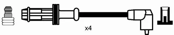Fios de alta voltagem, kit Peugeot 205 2 20A, C