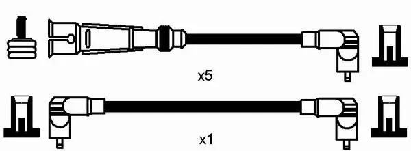 Fios de alta voltagem, kit para Audi 90 (89, 89Q, 8A, B3)