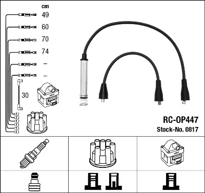 Fios de alta voltagem, kit 0817 NGK