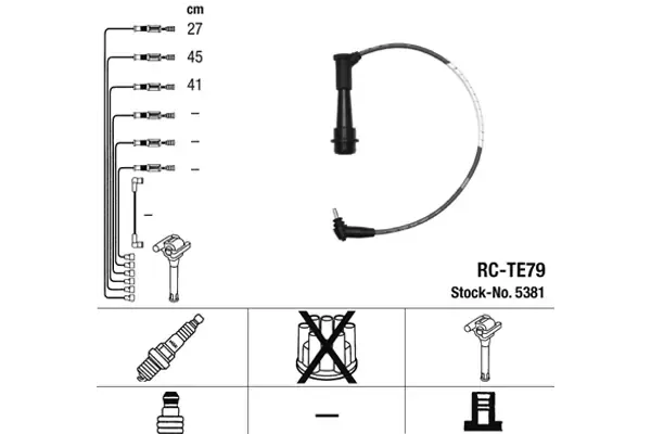 Fios de alta voltagem, kit 5381 NGK