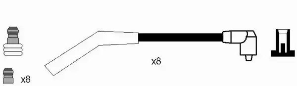 Fios de alta voltagem, kit 7078 NGK