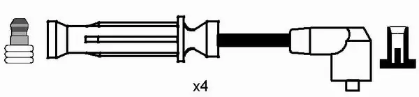 Fios de alta voltagem, kit 8274 NGK