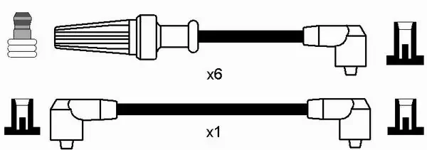 Fios de alta voltagem, kit para Peugeot 505 (551A)