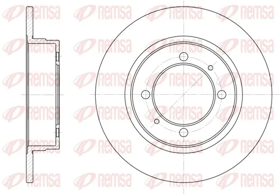 Disco do freio traseiro 639000 Remsa
