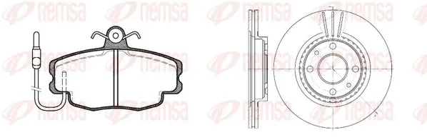 Kit de reparação dos freios dianteiros Renault Megane I