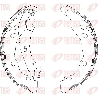 Sapatas do freio traseiras de tambor 415200 Remsa
