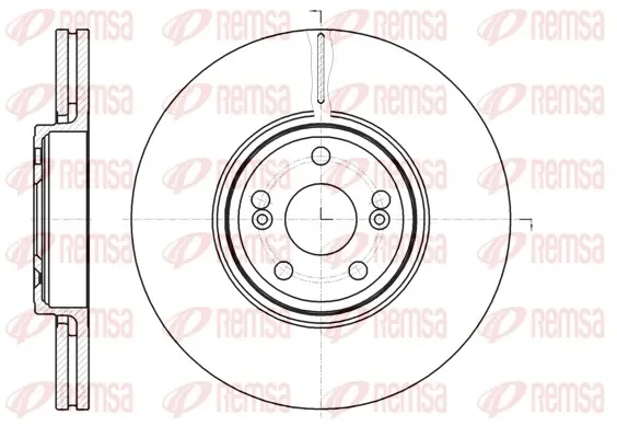 Disco do freio dianteiro 6123410 Remsa