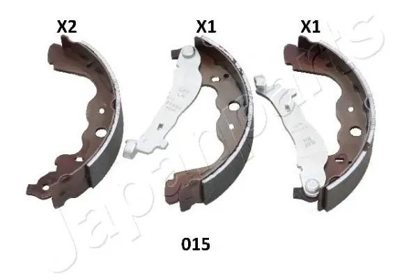 Sapatas do freio traseiras de tambor GF015AF Japan Parts