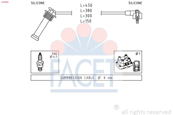 Fios de alta voltagem, kit para Ford Mondeo (BNP)