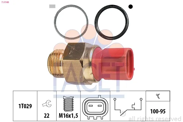 Sensor de temperatura do fluido de esfriamento (de ativação de ventilador do radiador) 96060143 General Motors