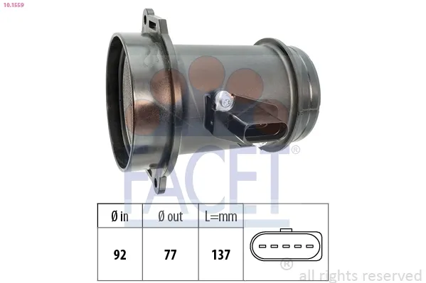 Sensor de fluxo (consumo) de ar, medidor de consumo M.A.F. - (Mass Airflow) Audi A6 Allroad C6