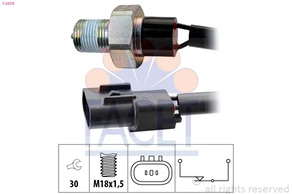 Sensor de ativação das luzes de marcha à ré Hyundai H100 P