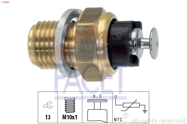 Sensor de temperatura de óleo de motor 73093 Facet