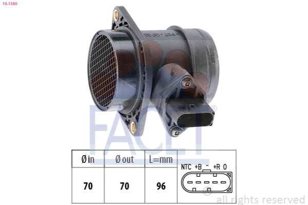 Sensor de fluxo (consumo) de ar, medidor de consumo M.A.F. - (Mass Airflow) para Audi A8 (4D2, 4D8)