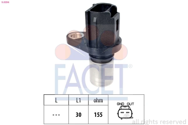 Sensor de posição (de revoluções) de cambota para Land Rover Freelander (L359)