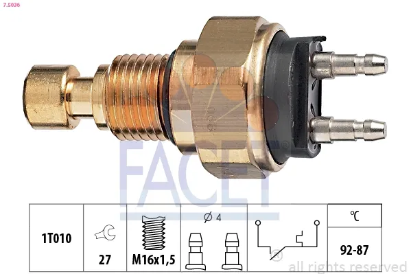 Sensor de temperatura do fluido de esfriamento (de ativação de ventilador do radiador) Honda Civic III
