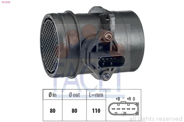 Sensor de fluxo (consumo) de ar, medidor de consumo M.A.F. - (Mass Airflow) para Fiat Punto (188)