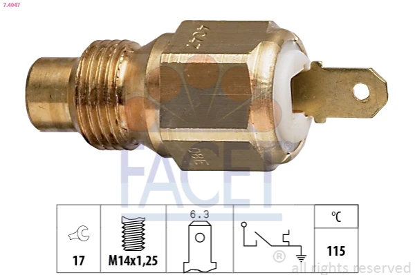 Sensor de temperatura do fluido de esfriamento para Renault Trafic (T1, T3, T4)