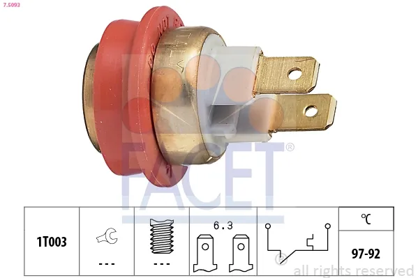 Sensor de temperatura do fluido de esfriamento (de ativação de ventilador do radiador) Rover 25 RF