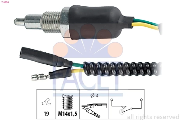 Sensor de ativação das luzes de marcha à ré para Honda Prelude (BA)