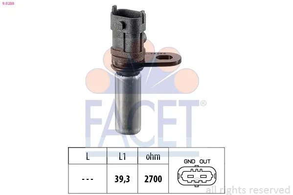 Sensor de posição (de revoluções) de cambota 90288 Facet