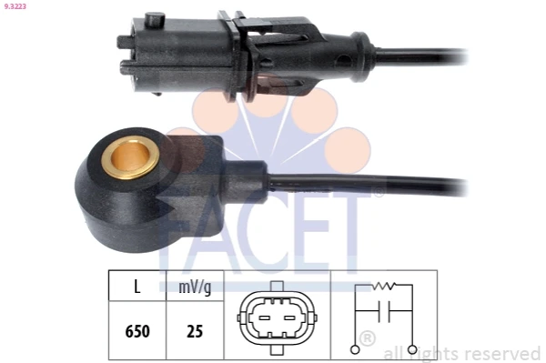 Sensor de detonação 93223 Facet