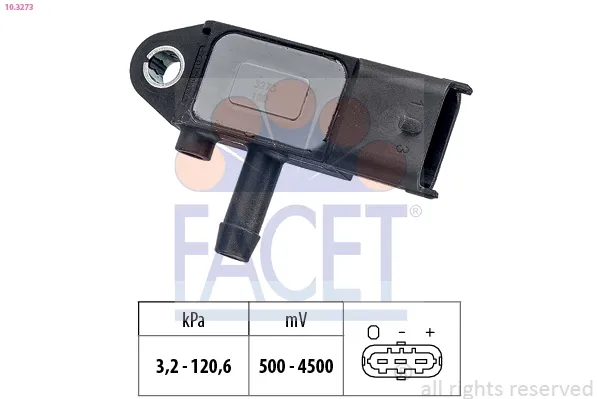 Sensor de pressão dos gases de escape 103273 Facet