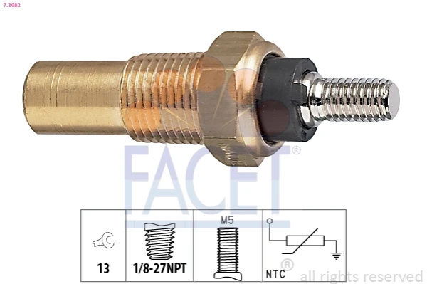 Sensor de temperatura do fluido de esfriamento para Ford Transit (T)