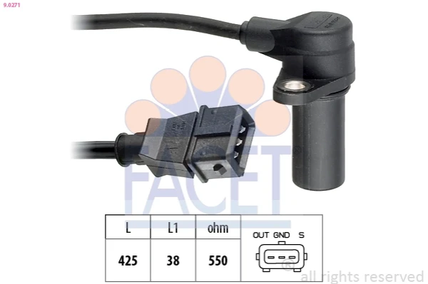 Sensor de posição (de revoluções) de cambota para Daewoo Nubira (J15)