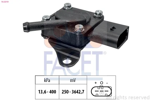 Sensor de pressão dos gases de escape 103319 Facet