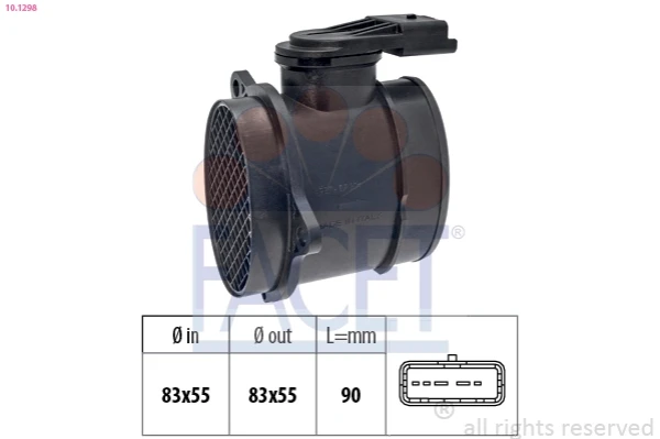 Sensor de fluxo (consumo) de ar, medidor de consumo M.A.F. - (Mass Airflow) para Mazda 3 (BK14)