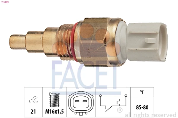 Sensor de temperatura do fluido de esfriamento (de ativação de ventilador do radiador) para Mitsubishi Galant (E3A)