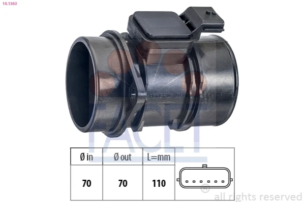 Sensor de fluxo (consumo) de ar, medidor de consumo M.A.F. - (Mass Airflow) para Renault Modus (JP0)