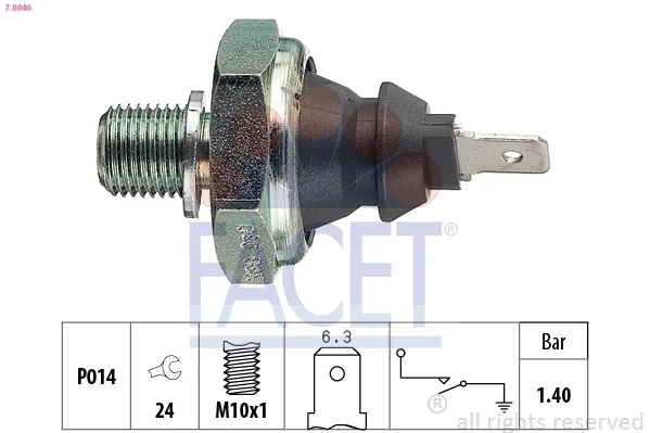 Sensor de pressão de óleo 70046 Facet