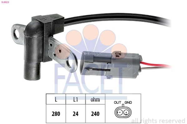 Sensor de posição (de revoluções) de cambota para Renault 19 (L53)