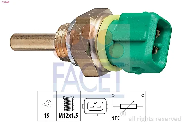 Sensor de temperatura do fluido de esfriamento 720197755 Hans Pries (Topran)