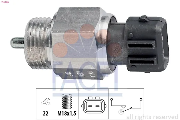 Sensor de ativação das luzes de marcha à ré 76126 Facet