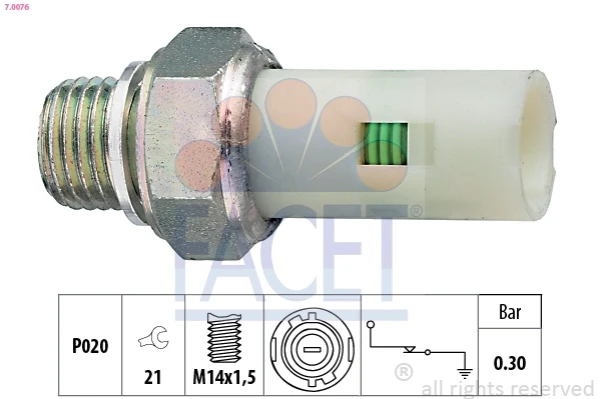Sensor de pressão de óleo para Renault 19 (B53, C53)