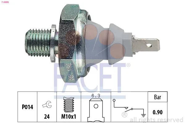 Sensor de pressão de óleo 70095 Facet