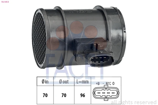 Sensor de fluxo (consumo) de ar, medidor de consumo M.A.F. - (Mass Airflow) para Alfa Romeo Giulietta (940)