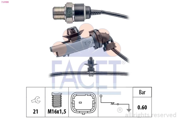 Sensor de pressão de óleo para Citroen C3 (2R, 2C)
