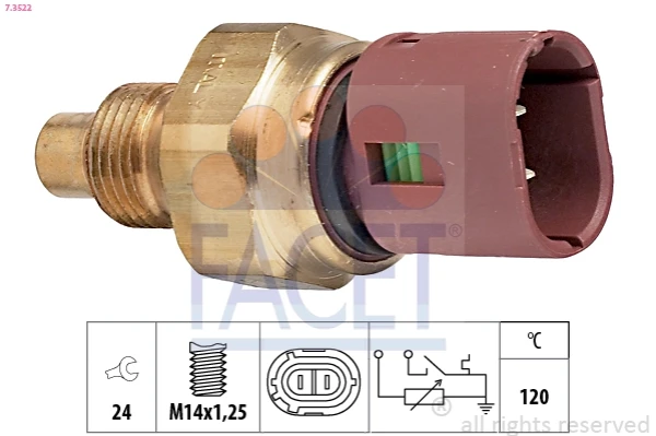 Sensor de temperatura do fluido de esfriamento para Renault 19 (S53)